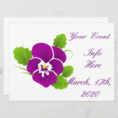 Paarse Pansy Flower Thunder_Cove (Voorkant / Achterkant)