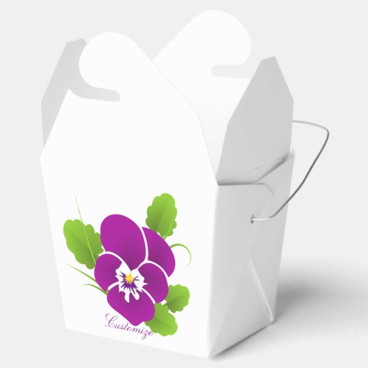 Paarse Pansy Flower Thunder_Cove Bedankdoosjes (Geopend)