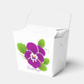 Paarse Pansy Flower Thunder_Cove Bedankdoosjes (Voorkant Zijde)