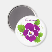 Paarse Pansy Flower Thunder_Cove Magneet (Voorkant / Achterkant)