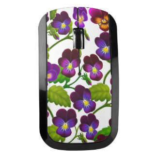 Paarse Pansy Garden Flowers draadloze muis