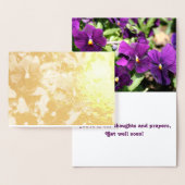 Paarse Pansy Get Well Kaart (Display)