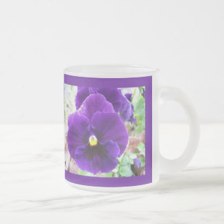 Paarse Pansy Matglas Koffiemok