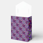 Paarse Pansy Patchwork Print Bedankdoosjes (Geopend)
