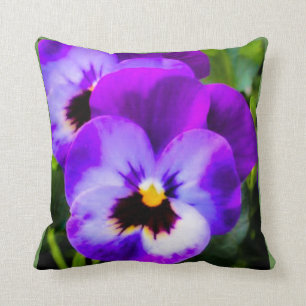 Paarse Pansy Pillow Kussen