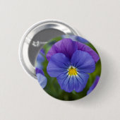 Paarse Pansy Ronde Button 5,7 Cm (Voorkant /achterkant)