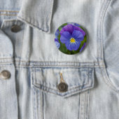 Paarse Pansy Ronde Button 5,7 Cm (In situ)