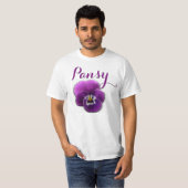 Paarse Pansy T-shirt (Voorkant volledig)