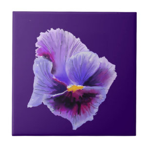 Paarse Pansy Tegel Tegeltje