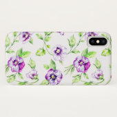 Paarse Pansy Waterverf iPhone / iPad case (Achterkant (horizontaal))