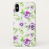 Paarse Pansy Waterverf iPhone / iPad case (Achterkant)
