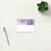 Paarse Pansy Waterverf kunst floral Post it Notes (Kantoor)
