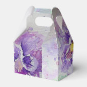 Paarse Pansy Waterverf Return Address Labels Bedankdoosjes (Achterkant)