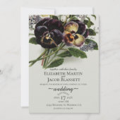  Paarse Pansy Wedding Kaart (Voorkant)