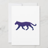 Paarse panthersilhouet - Kies achtergrondkleur Kaart (Achterkant)