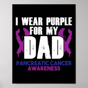 Paarse papa pancreaskanker bewustzijn voor overlev poster
