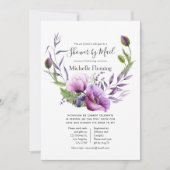 Paarse Papaver Baby- of Bruiloftsfeest per Post Kaart (Voorkant)