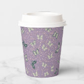 Paarse Papillon Papieren Bekers (Achterkant)