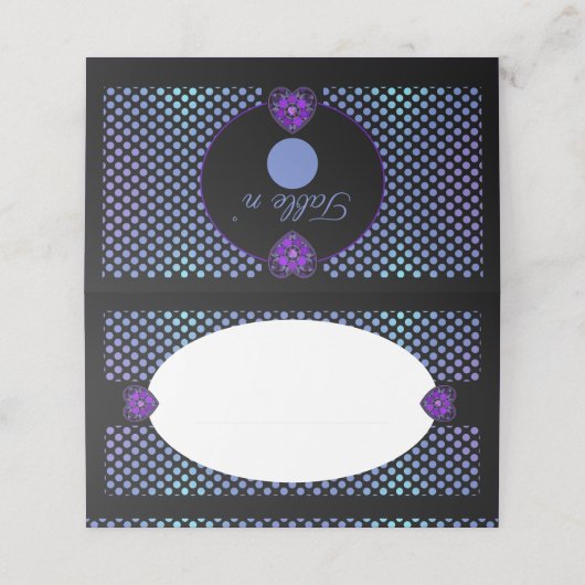 Paarse paraplu & harten .7 (Buitenkant ongevouwen)