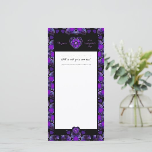 Paarse paraplu & harten .7 (Staand voorkant)