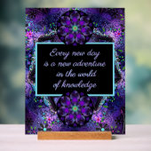 Paarse paraplu & harten .7 acryl bord (Neutraal)