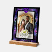 Paarse paraplu & harten .7 acryl bord (Hoek)