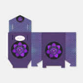 Paarse paraplu & harten.7 bedankdoosjes (Uitgevouwen)