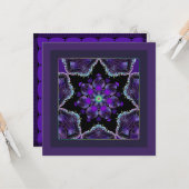 Paarse paraplu & harten .7 blanco kaart (Voorkant / Achterkant in situ)