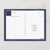 Paarse paraplu & harten.7 briefkaart (Achterkant)