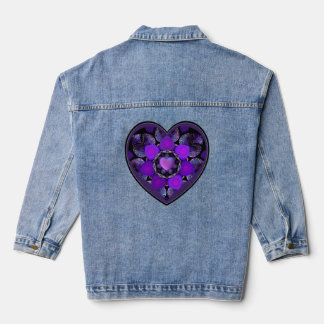 Paarse paraplu & harten.7 denim jacket