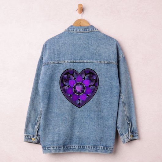 Paarse paraplu & harten.7 denim jacket (Hangar)