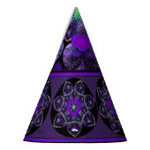 Paarse paraplu & harten .7 feesthoedjes (Links)