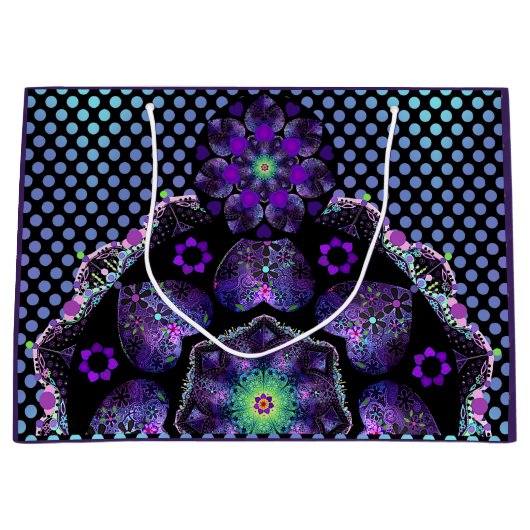 Paarse paraplu & harten .7 groot cadeauzakje (Voorkant)