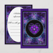 Paarse paraplu & harten .7 informatiekaartje (Voorkant / Achterkant)