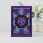 Paarse paraplu & harten .7 informatiekaartje (Staand voorkant)