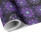 Paarse paraplu & harten .7 inpakpapier (Rol Hoek)