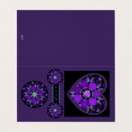 Paarse paraplu & harten .7 kaart