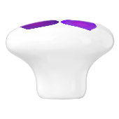 Paarse paraplu & harten .7 keramische knop (Zijkant)