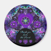 Paarse paraplu & harten .7 magneet (Voorkant)