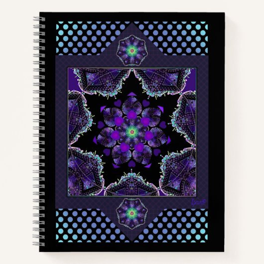 Paarse paraplu & harten .7 notitieboek (Voorkant)