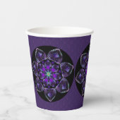Paarse paraplu & harten .7 papieren bekers (Voorkant)