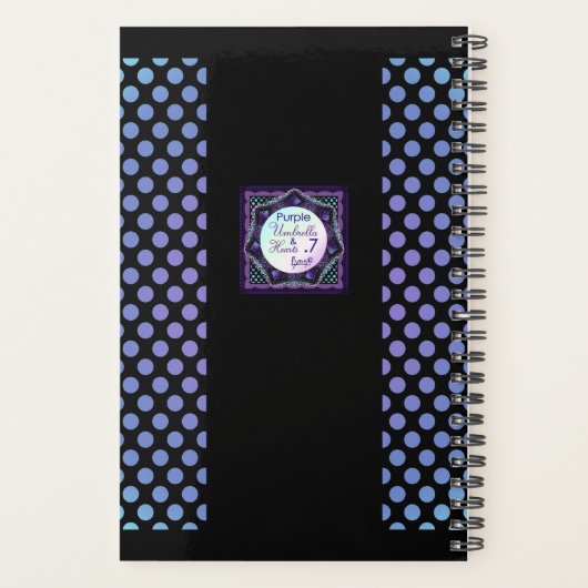 Paarse paraplu & harten .7 planner (Achterkant)