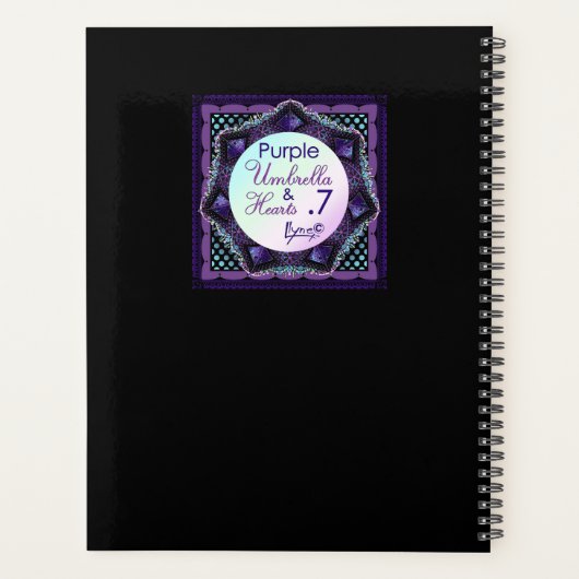 Paarse paraplu & harten .7 planner (Achterkant)