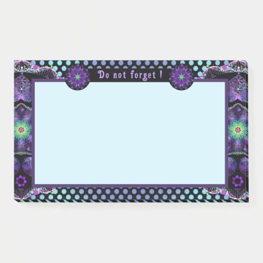 Paarse paraplu & harten .7 post-it® notes (Voorkant)