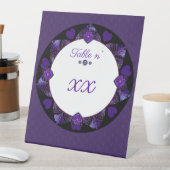 Paarse paraplu & harten .7 reclamebord met voetstuk (Insitu)