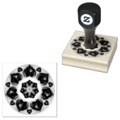 Paarse paraplu & harten .7 rubberstempel (Gestempeld)