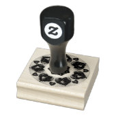 Paarse paraplu & harten .7 rubberstempel (Stempel)