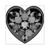 Paarse paraplu & harten .7 rubberstempel (Afrduk)