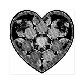 Paarse paraplu & harten .7 	rubberstempel