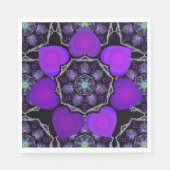 Paarse paraplu & harten .7 servet (Voorkant)